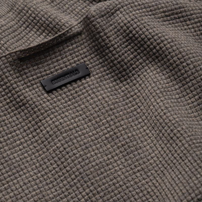 Fear Of God Essentials Waffle Crewneck 90's Sweater - Homestead Heather