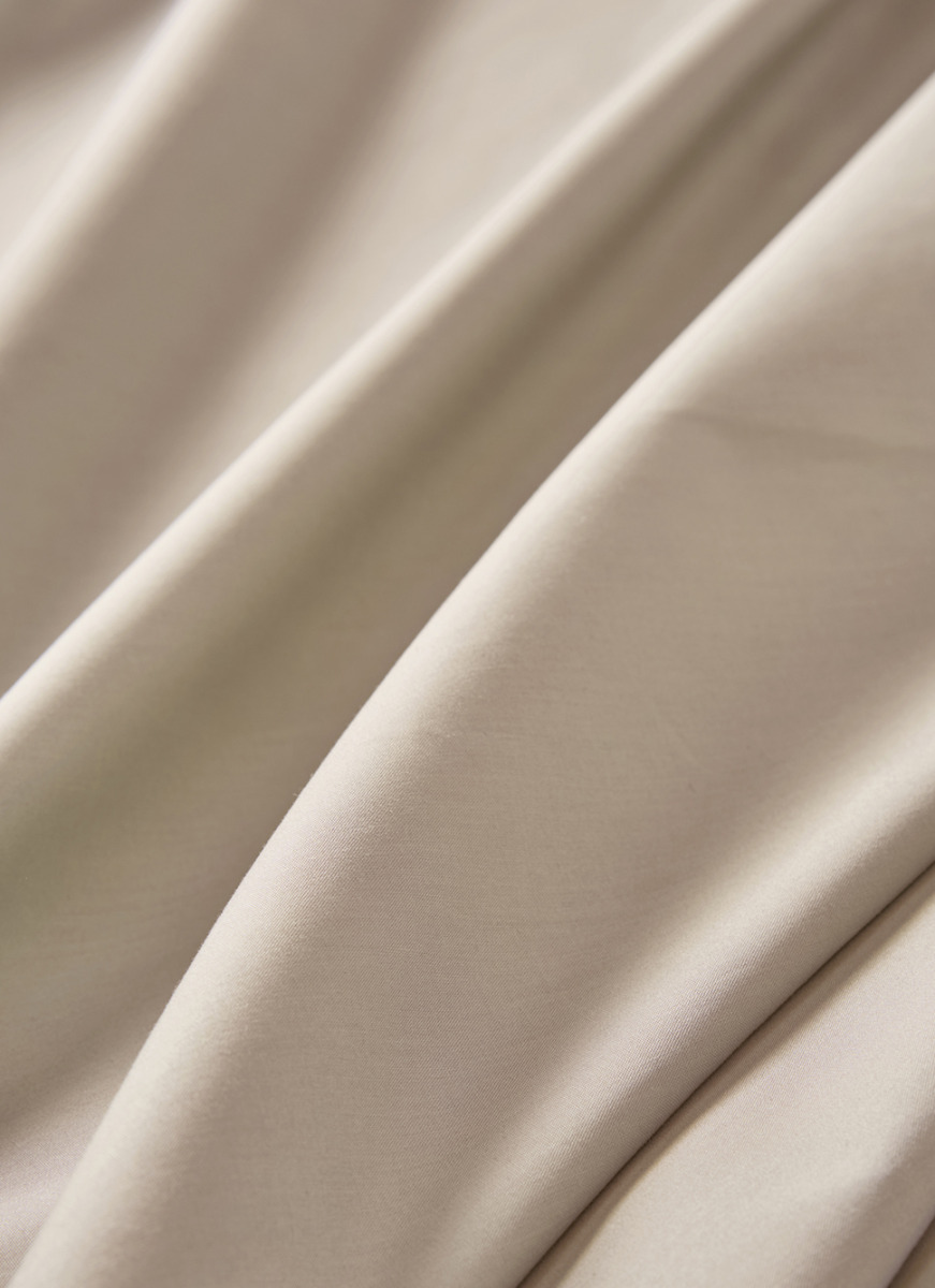 DRAP PLAT UNI EN PERCALE DE COTON SABLE