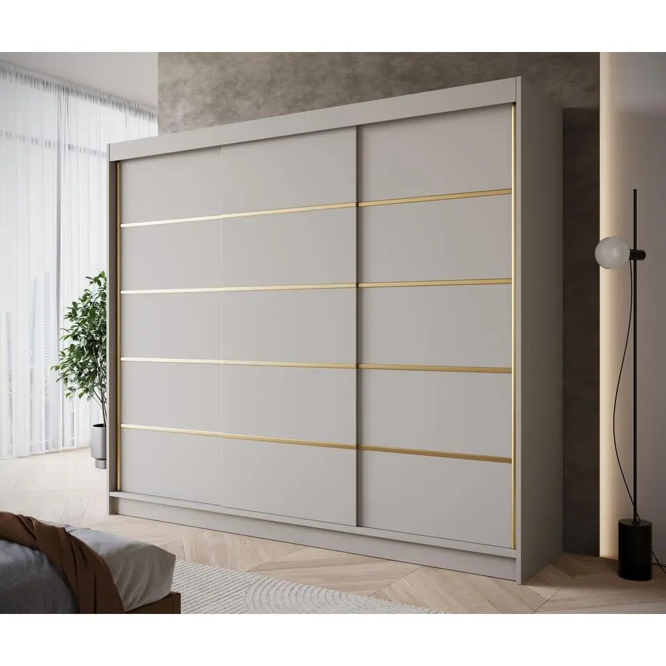 Meubella - Kledingkast Eagle - Beige - 250 cm