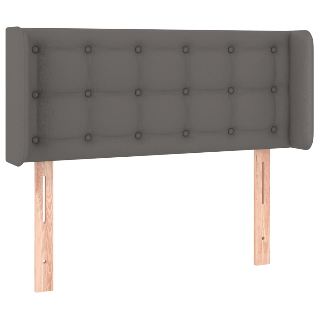 Wezgłowie Szary 93 x 16 x 78/88 cm Sztuczna skóra vidaXL
