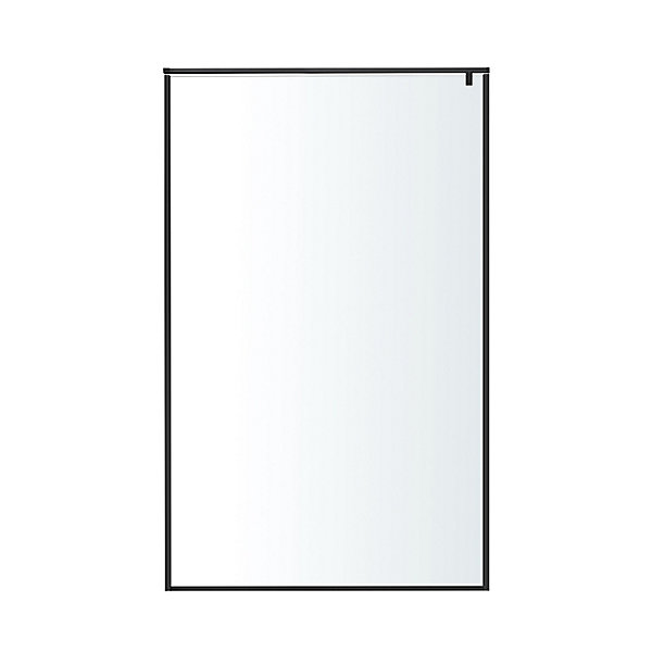 Paroi de douche à l'italienne GoodHome Ezili transparent profilé noir 120 cm