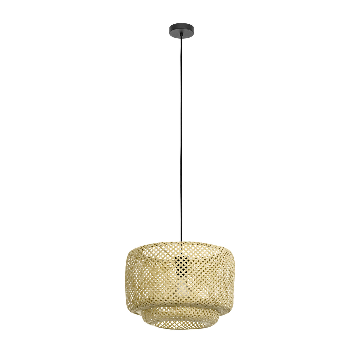 EGLO hanglamp Hettonle - e27 - ø 42 cm - zwart/hout