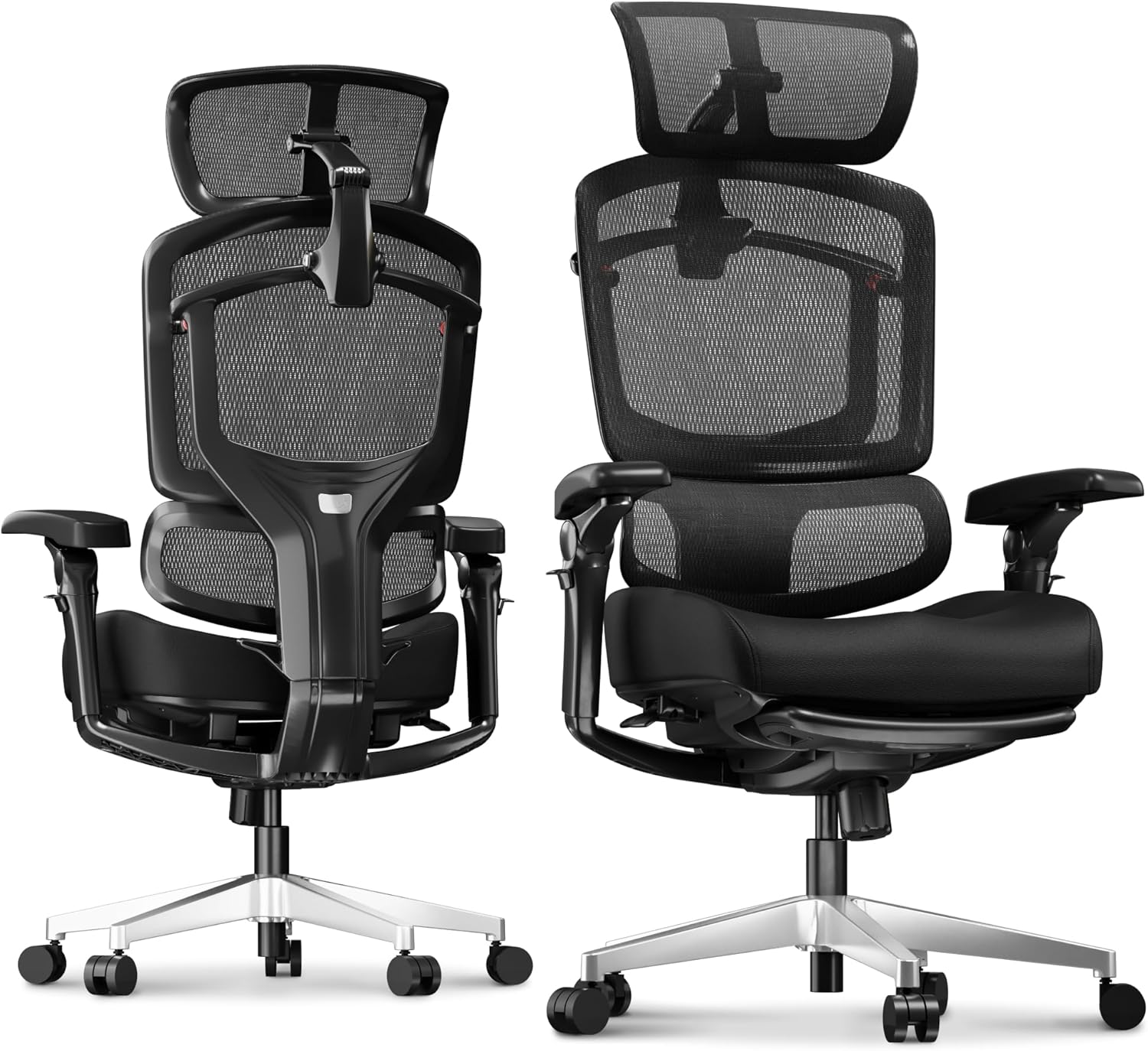 FLEXISPOT ErgoX-PRO Ergonomic Office Chair with Footrest Black – Cloudtech Cushion, 5D Lumbar, 7D Armrests, 4D Headrest, 551LBS Capacity – Office, Gaming, Home