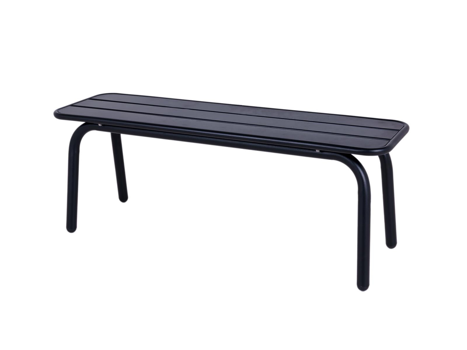 MaximaVida metalen tuinbank Max 120 cm zwart - zonder rugleuning