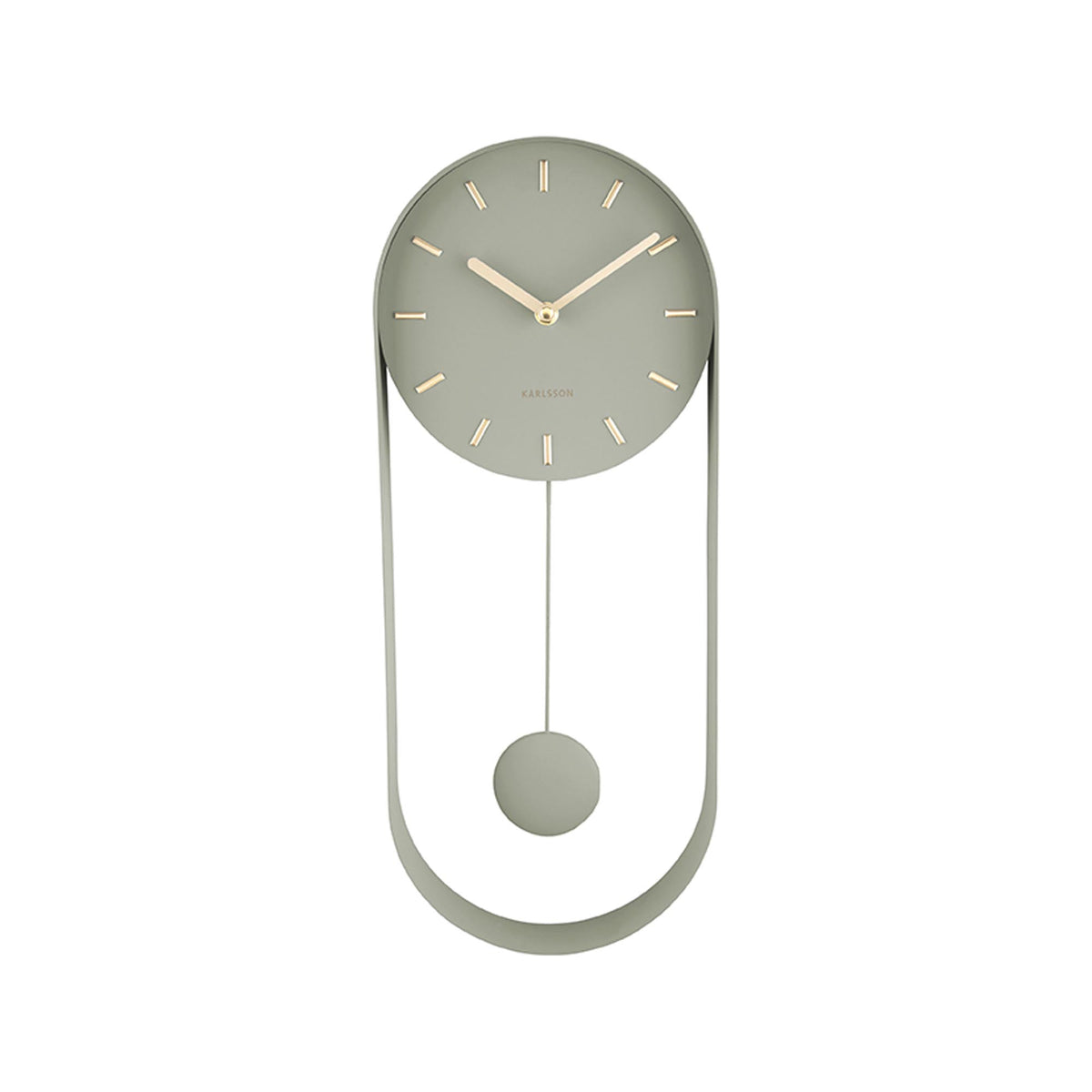 Karlsson wandklok Pendulum Charm - groen - 4.8x20x50cm