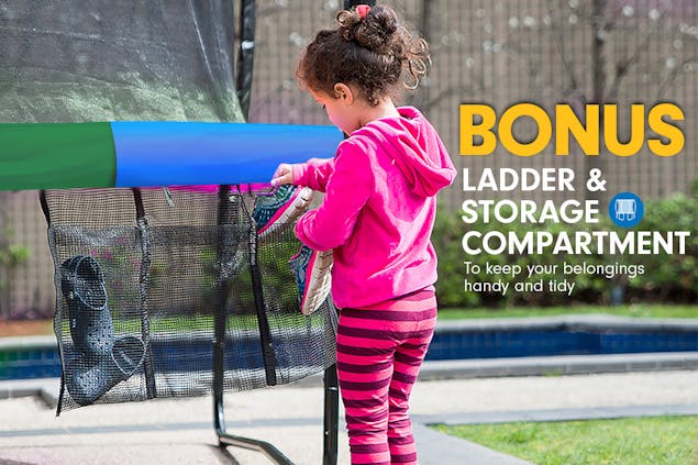 NNEDPE Kahuna Trampoline 6ft withRoof - Rainbow