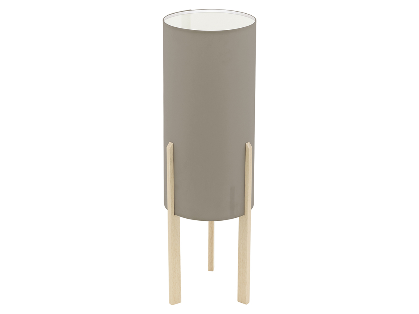 Lampa stołowa Campodino 50 cm tkaninowa szara