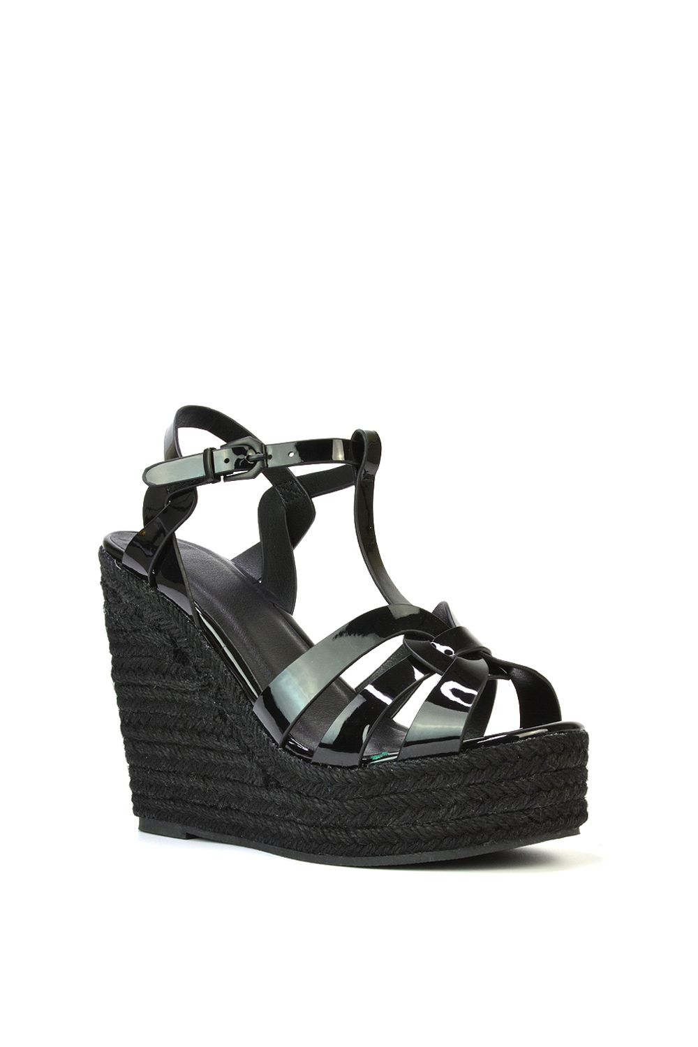 XY London Alexis' Strappy Espadrille Platform Wedge Heel Sandals