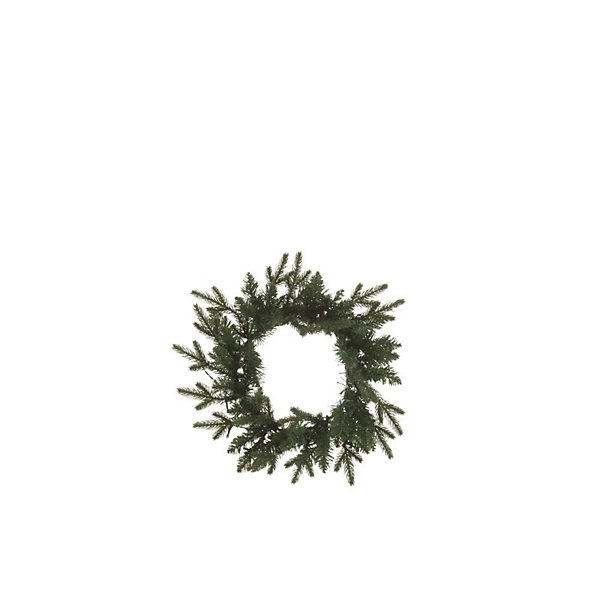 Couronne artificielle de 20 leds en métal vert D.40 cm