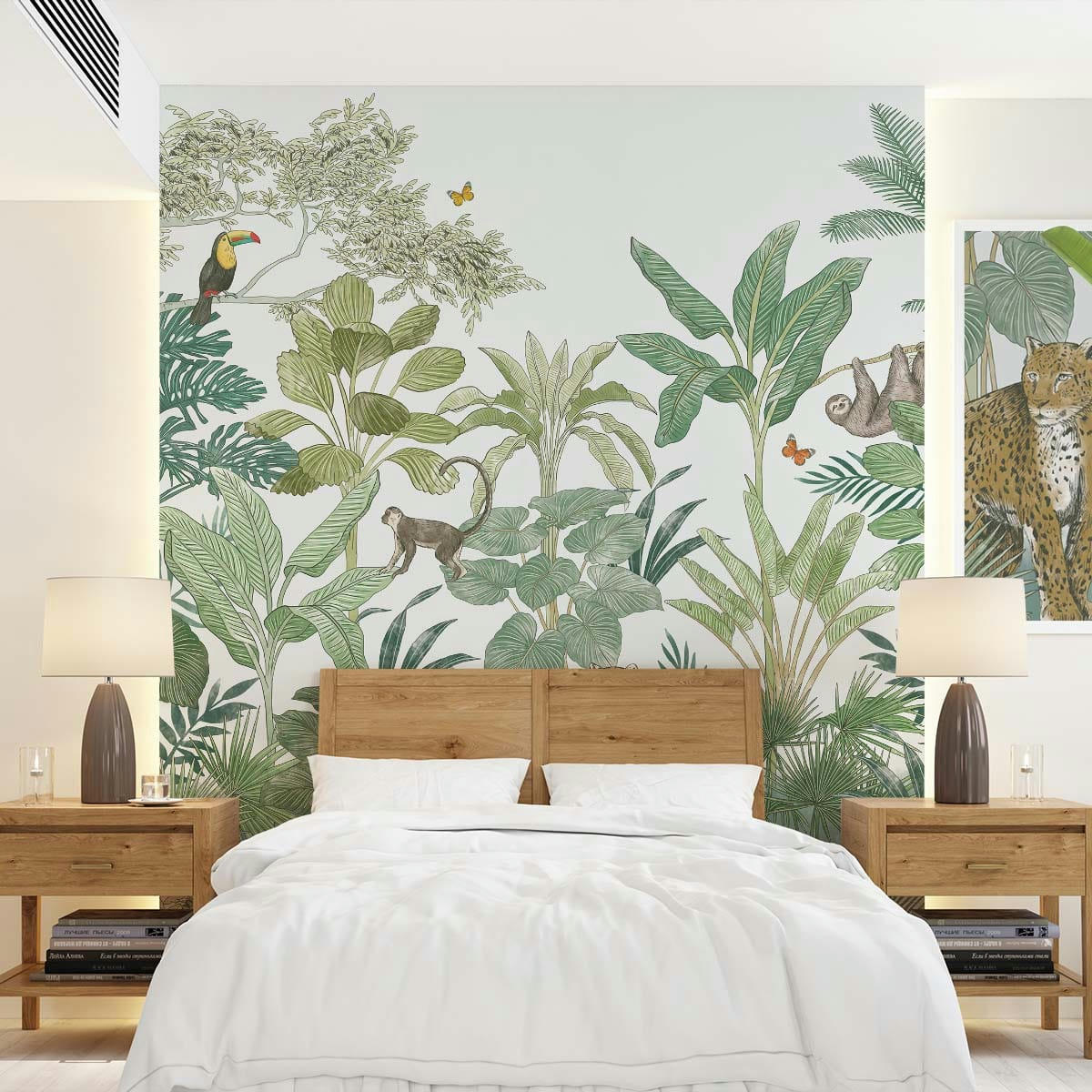 JUNGLE - Papier peint intissé panoramique imprimé jungle 350x270cm