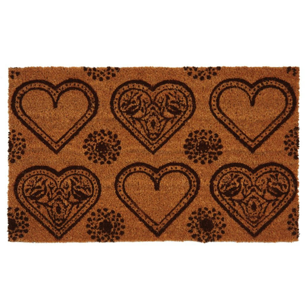 - Paillasson coco intérieur extérieur 75 x 45 cm 6 coeurs