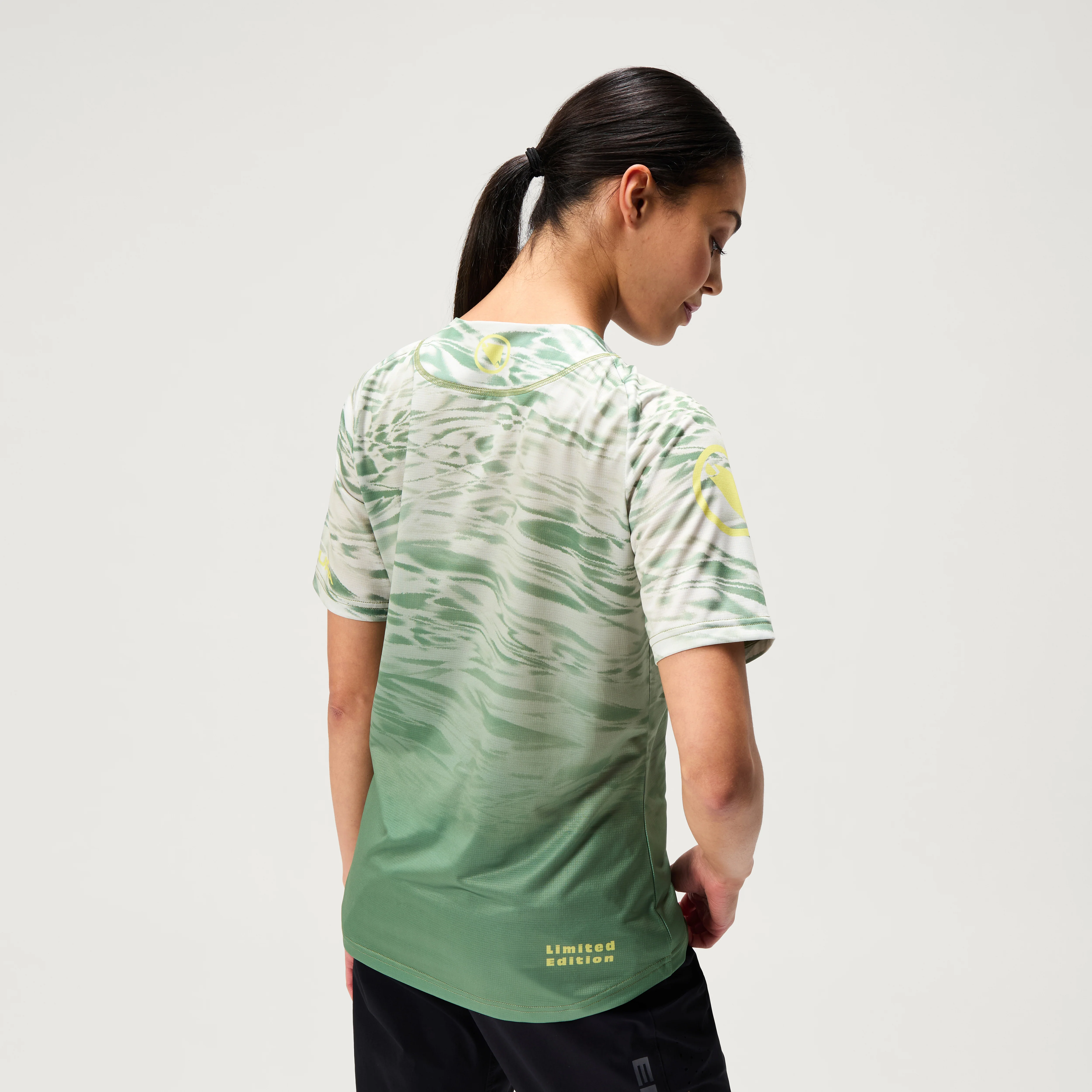 Women's Ltd Marble Print S/S Tee - Machair Green