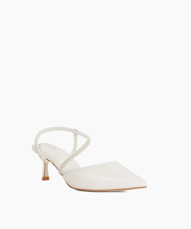 Ceremonial Ivory - T-Bar Embellished Wedding Shoes