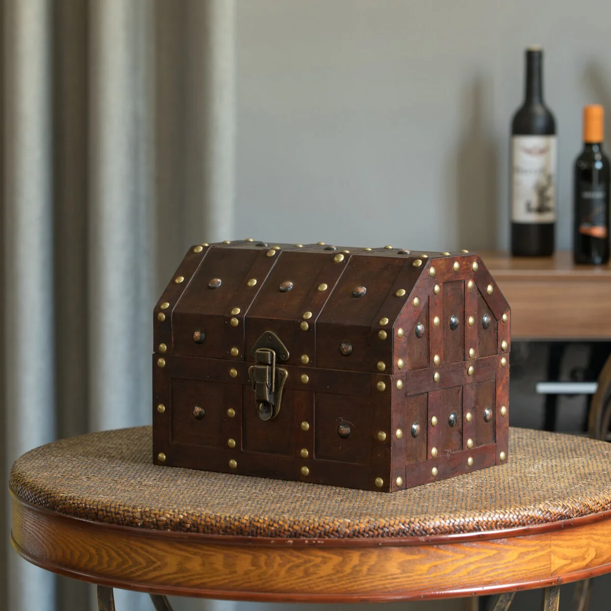 Vintage Caribbean Pirate Chest - Brown