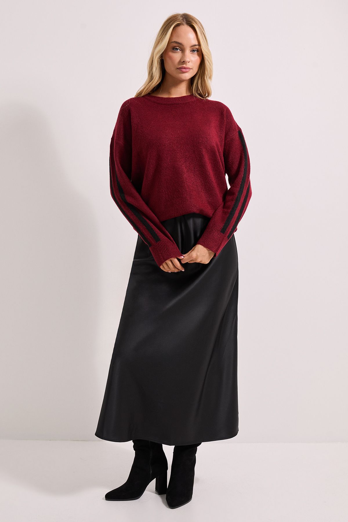 Dorothy Perkins Stripe Sleeve Crew Neck Jumper