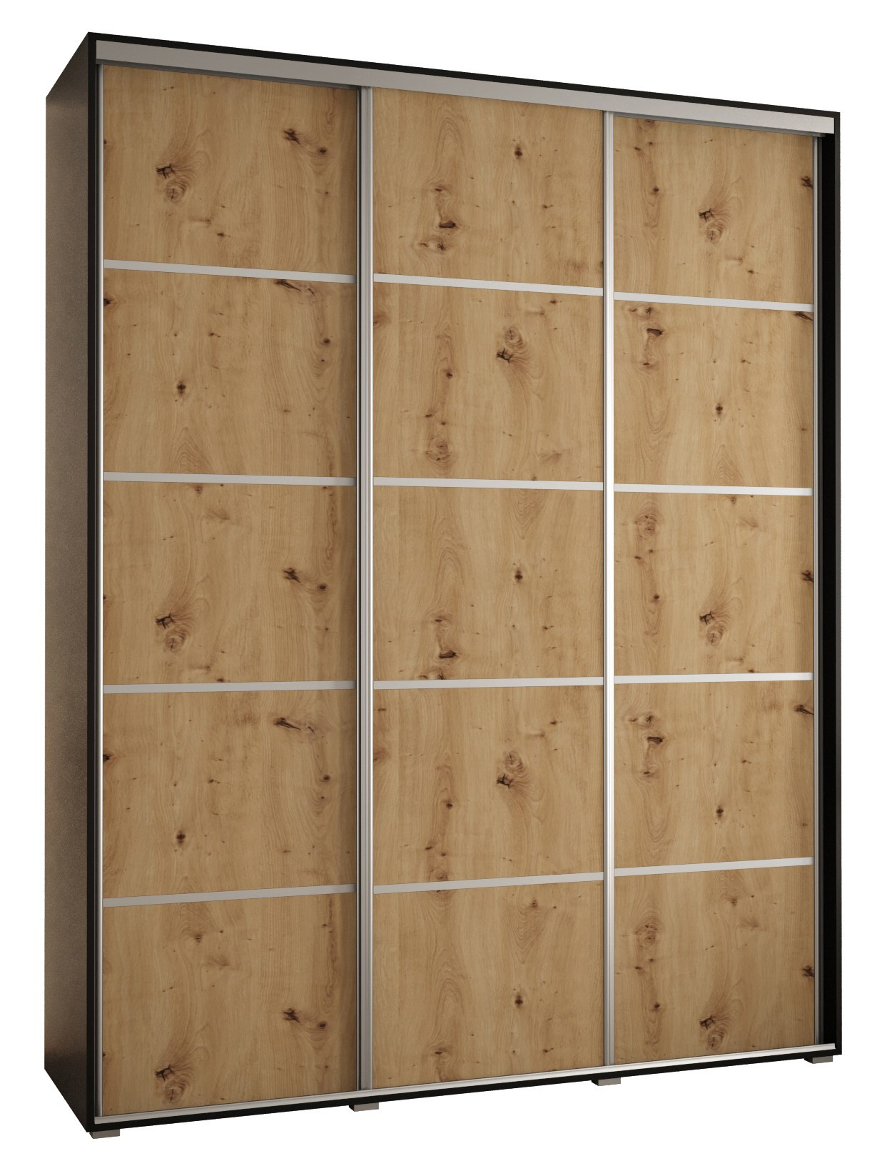 Szafa przesuwna 45 Cannes 4 190 czarny artisan srebrny