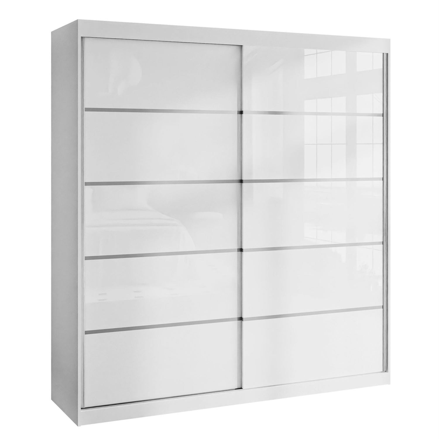 Szafa przesuwna BASTER PLUS GLOSSY biały połysk