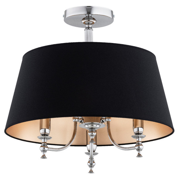 Lampa wisząca chromowana czarna-złota ROSETTA 3xE14x10W Alfa