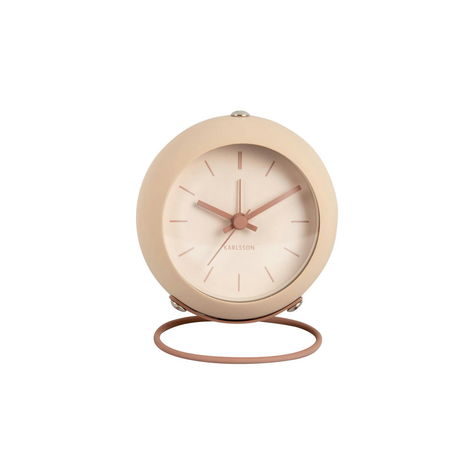 NIRVANA - Réveil rond effet flottant diam.9,5 cm beige sable