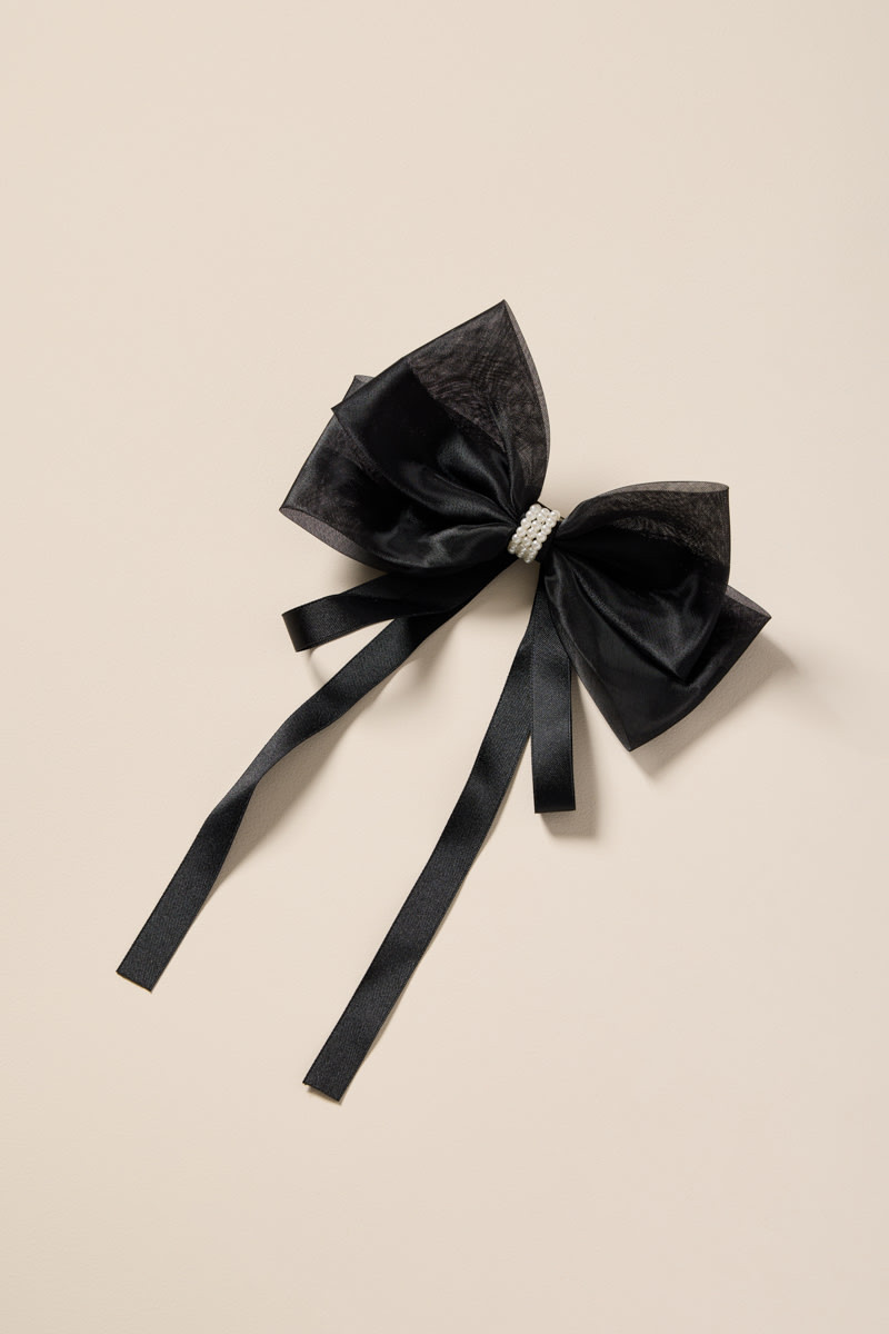 Ines Bow With Pearls Hair Barrette