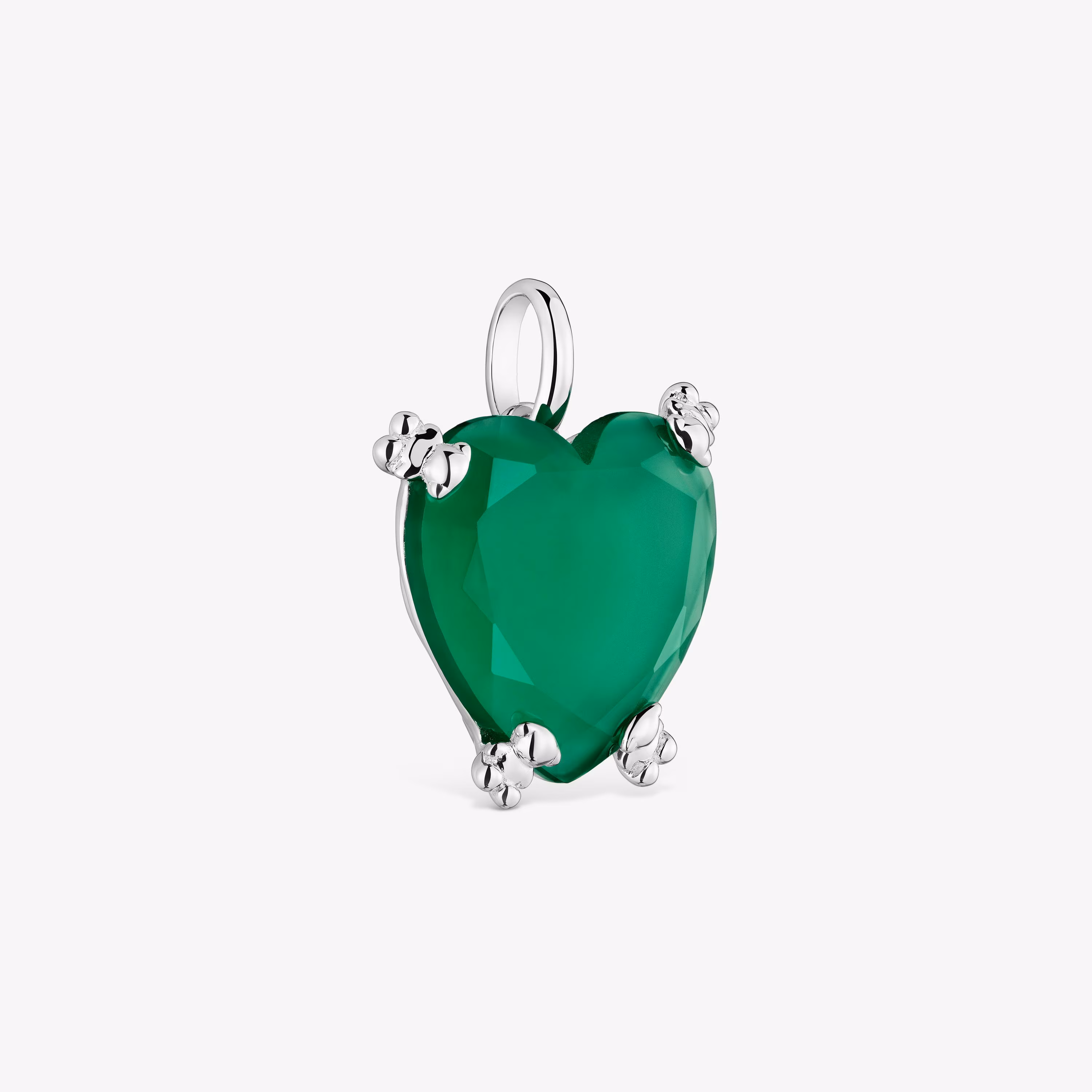 Colgante corazón de plata y calcedonia tratada Color Pills