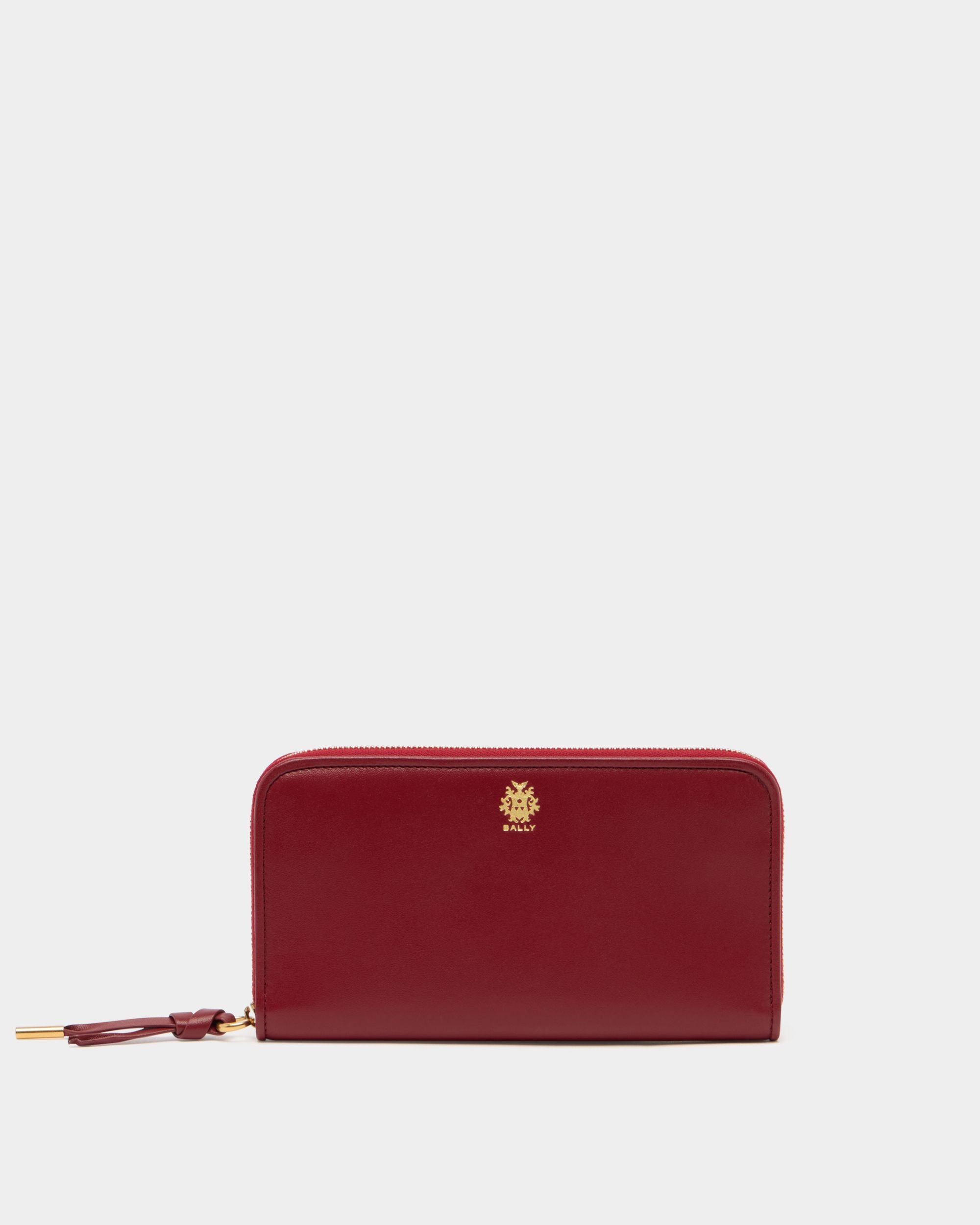 Lange Geldbörse Bally Essential aus rubinrotem Leder