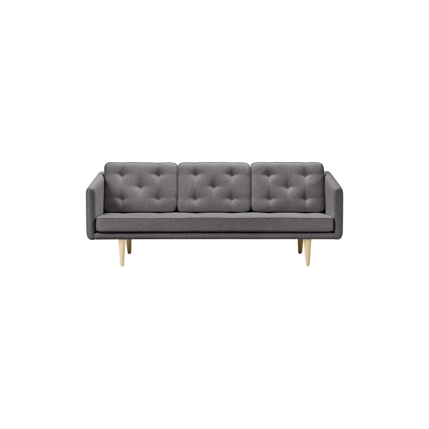 No. 1 2003 3 pers. sofa, grey/s&aelig;bebehandlet eg