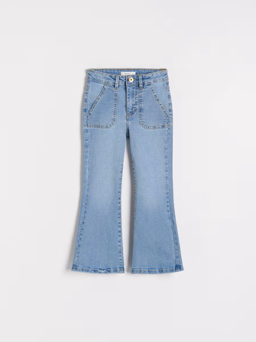 Elastic Flare Jeans