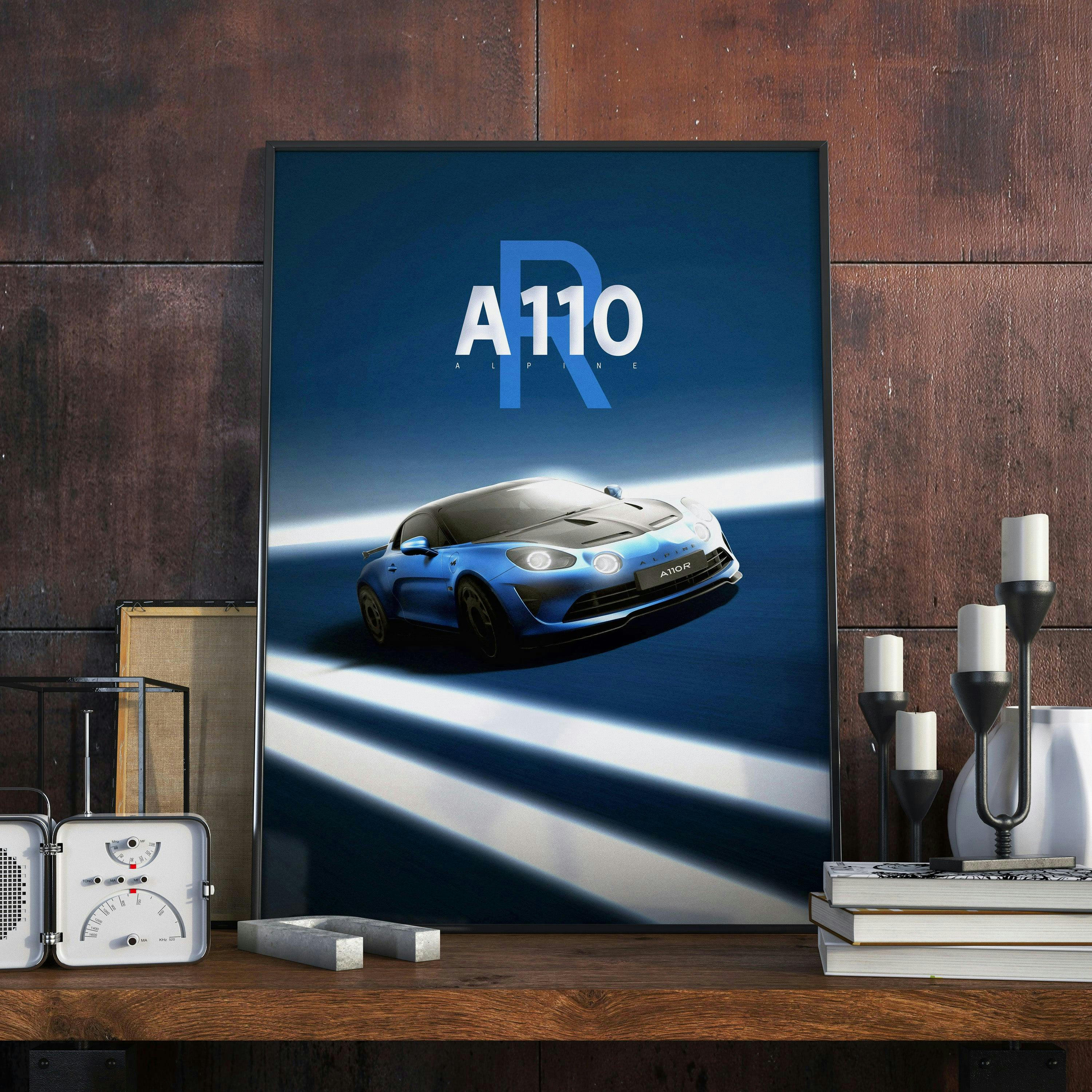 AUTO-MOTO - Affiche Alpine - A110 R 40x60cm