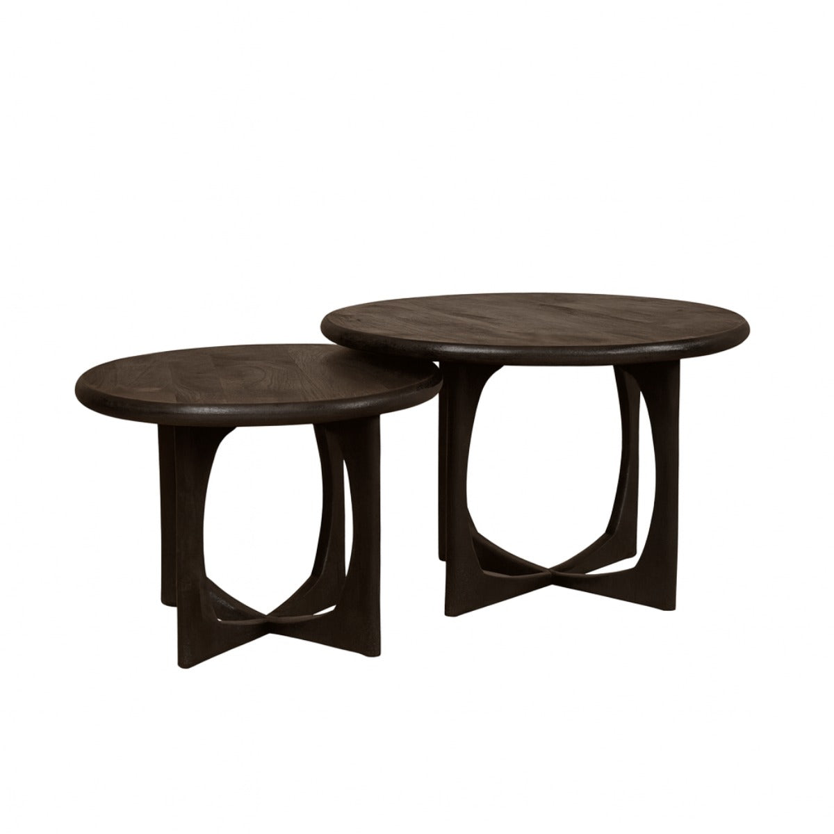 StarFurn Salontafel Milou - Rond Zwart Hout - 60x60x45cm