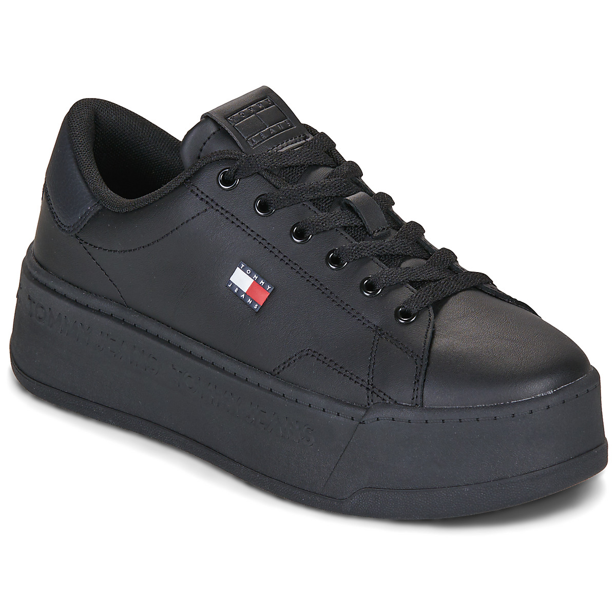 Tommy Jeans - PLATFORM LOGO SNEAKER - Black