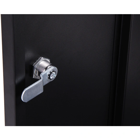 Hängeschrank, BxHxT: 80 x 60 x 19 cm, Metall, schwarz/grau