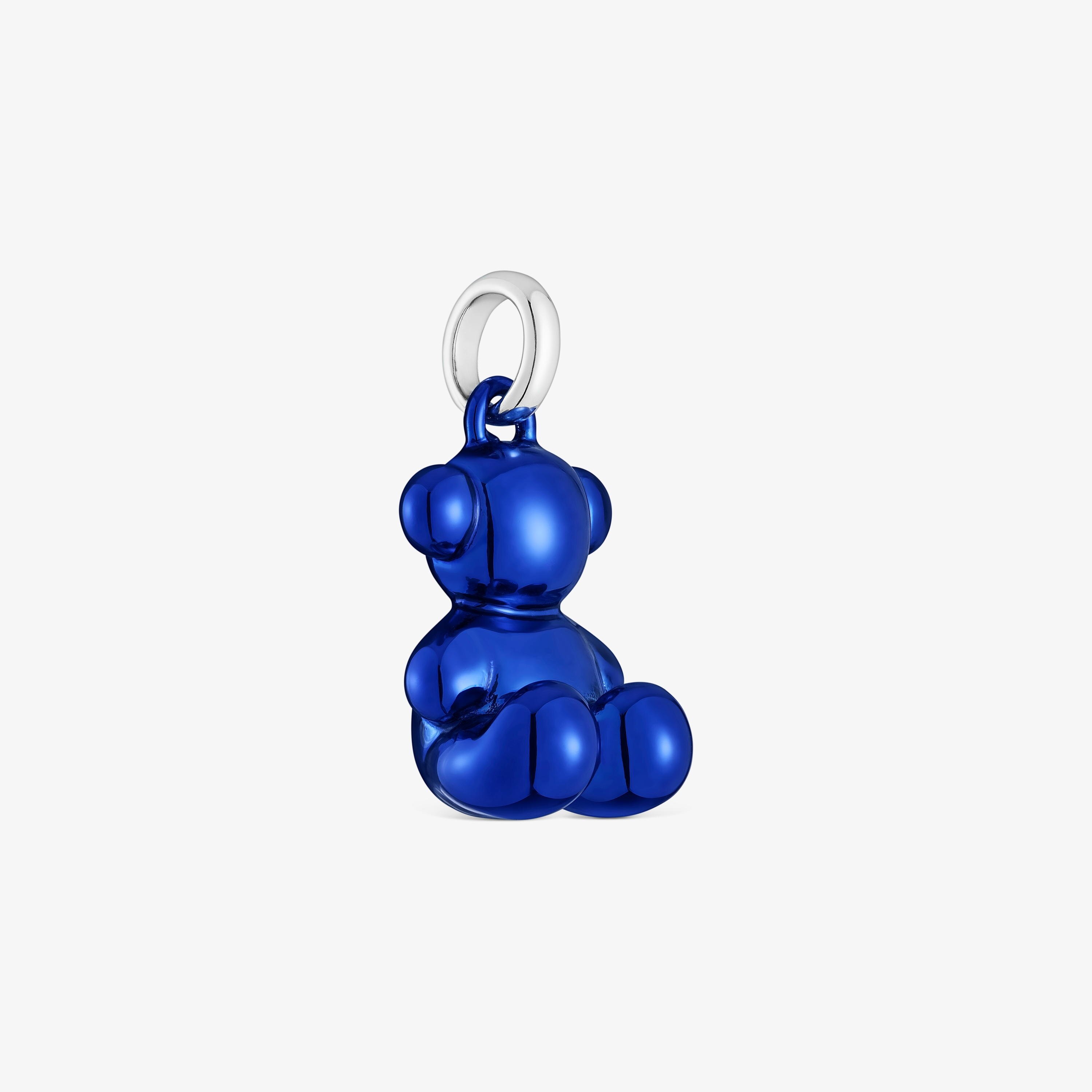 Colgante oso mediano de acero en color azul marino Bold Bear