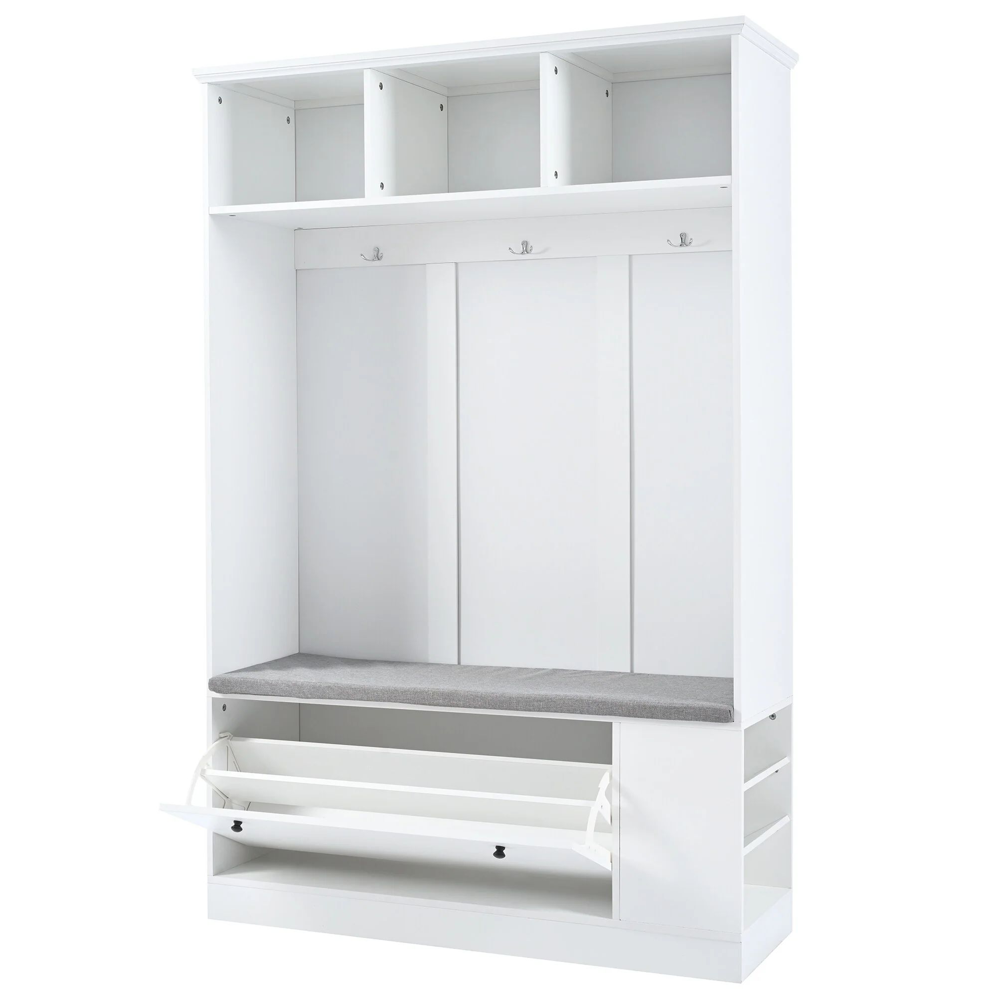 47.2'' Wide Hall Tree with Shoe Storage Bench - 47.2 D x 15.7 W x 71.3 H