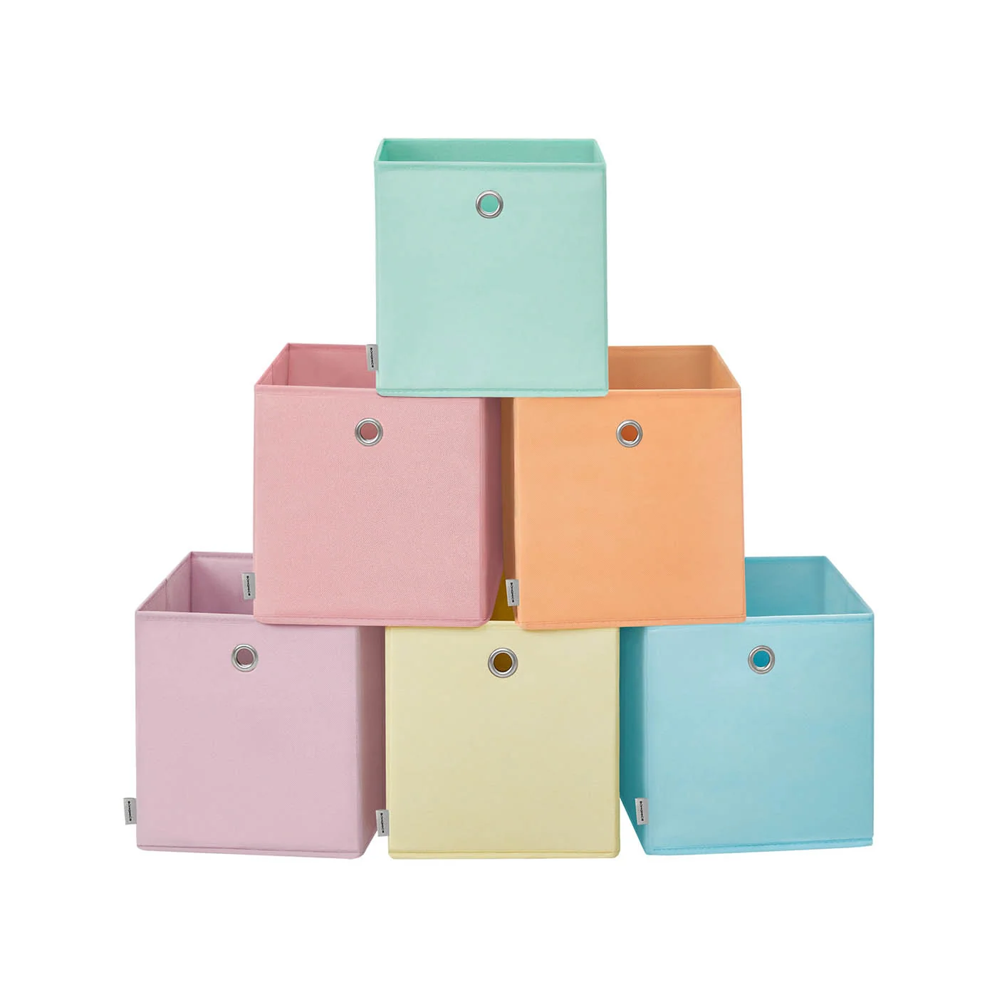 Boîte de rangement pliable en tissu pour organisation colorée