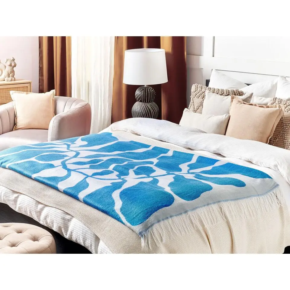 KIHUN - Plaid - Blauw - 130 x 170 cm - Acryl