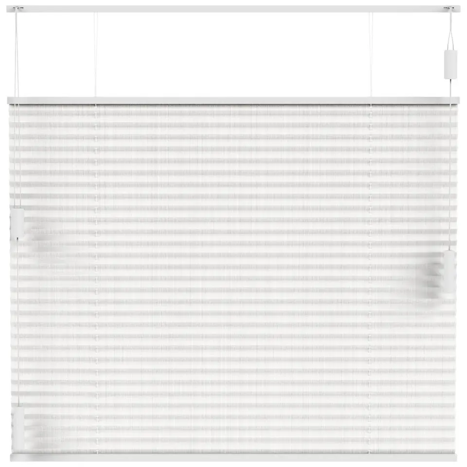 Fenstr pliss&eacute;gordijn Lille enkel 20mm transparant - wit (10320)