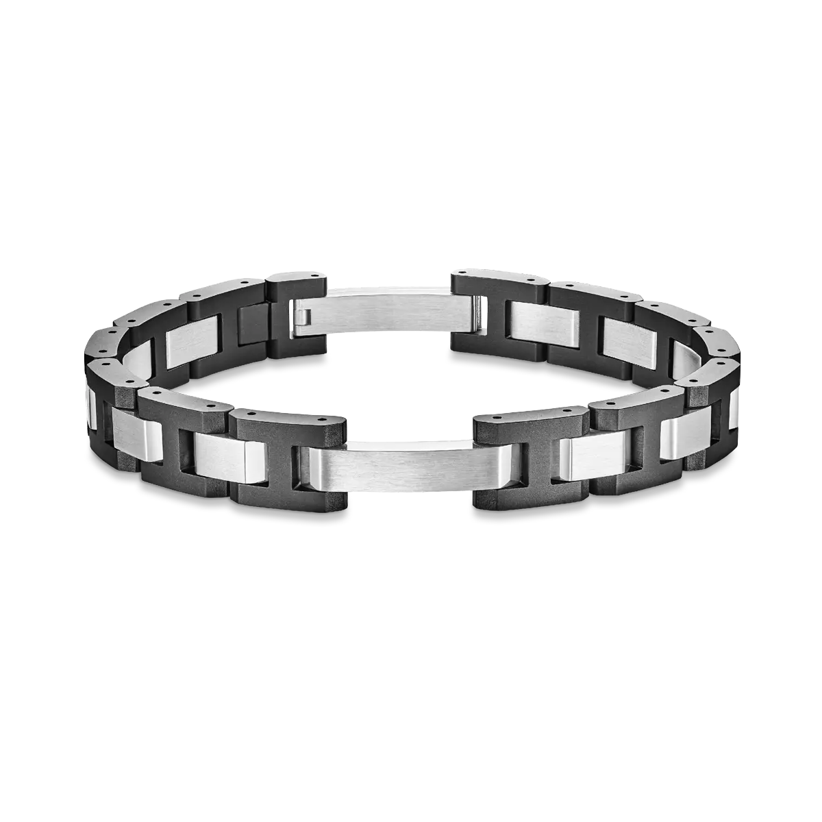 BRACELET CAP CAMARAT – ACIER & CÉRAMIQUE NOIRE