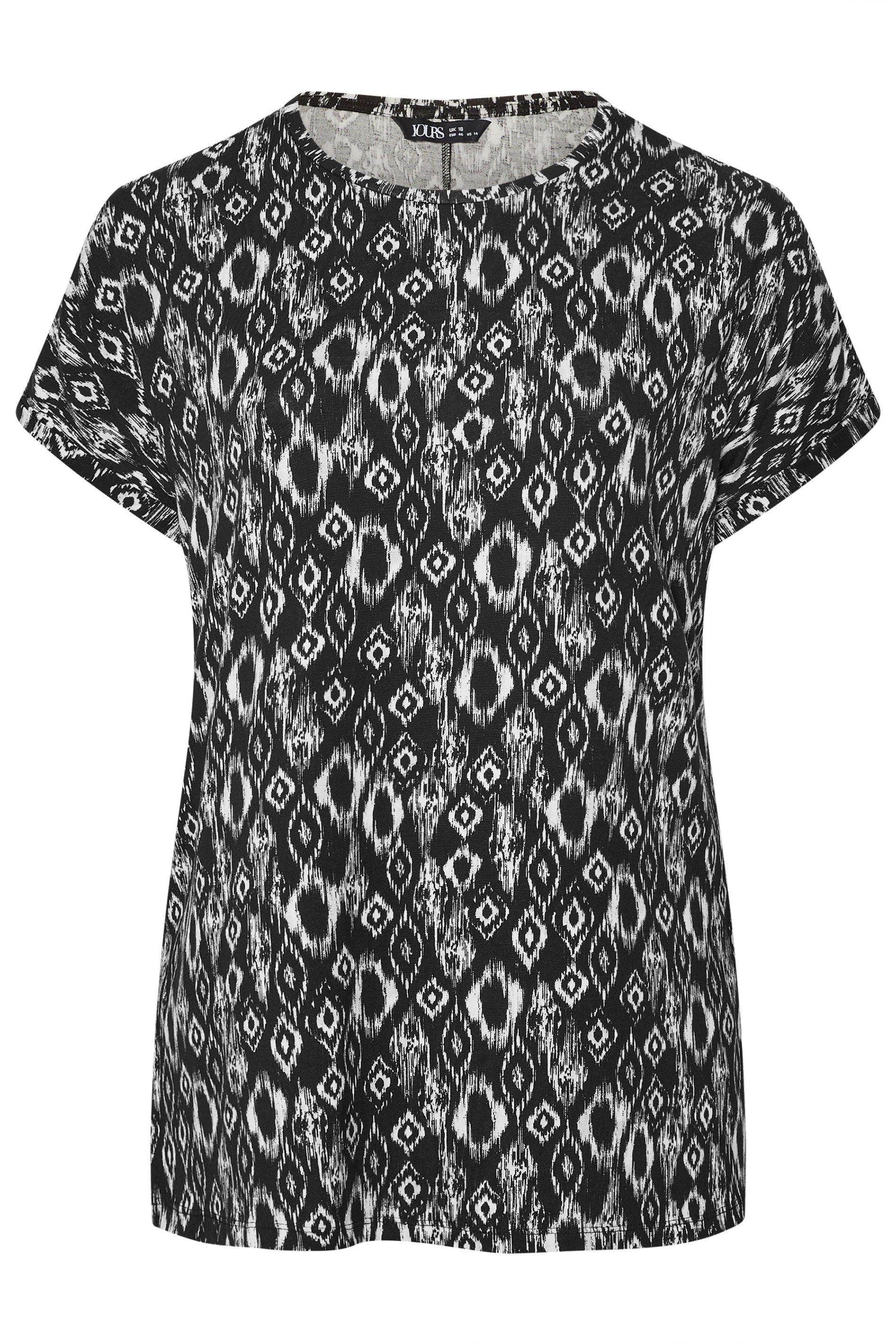 Yours Ikat Print Jersey Top