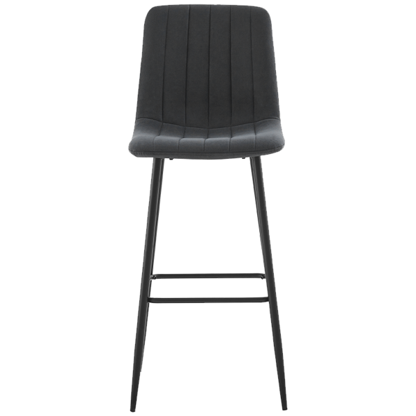 Hoker tapicerowany velvet ciemnoszary H112 krzesło barowe loft