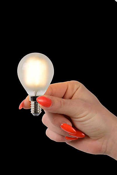 Lucide P45 - Ampoule filament - 4,5 cm - LED Dim. - E14 - 1x4W 2700K - matte