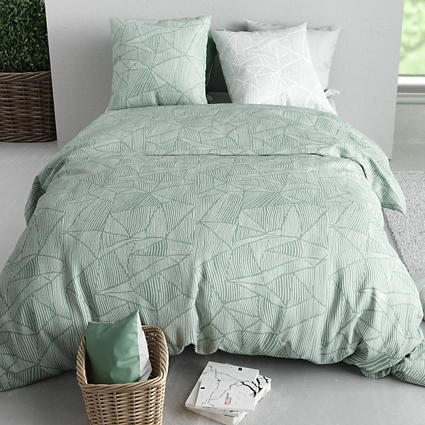 Housse de couette 240x220 ADELY   2 taies coton 57 fils