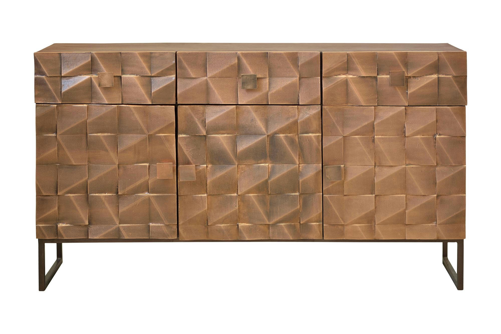 COBRE - Buffet industriel en manguier et détails en métal