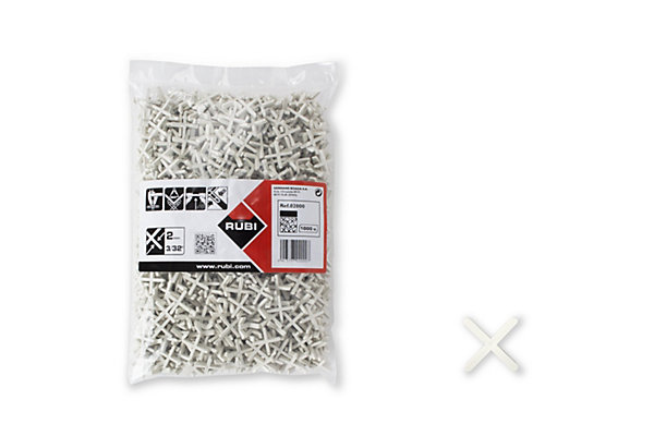 Croisillons en X 2 mm 1000 unités Rubi