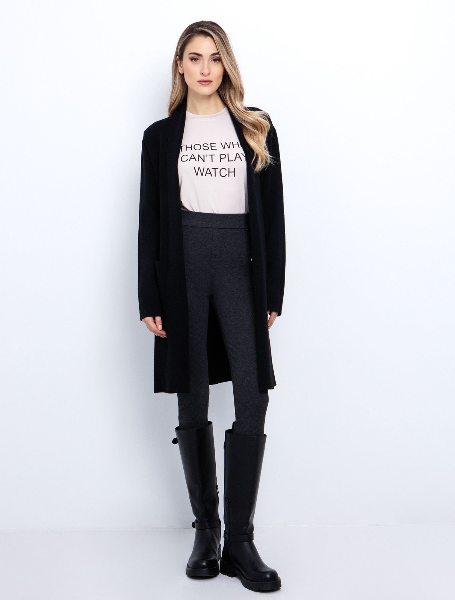 Μακριά ζακέτα με τσέπες