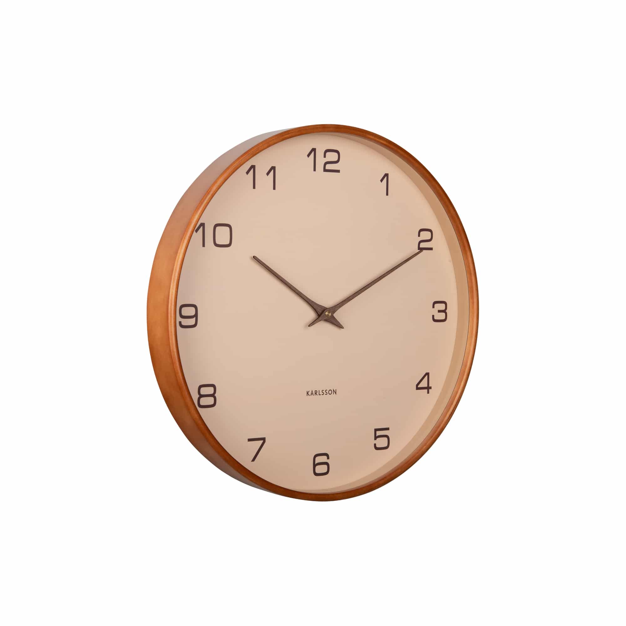 Karlsson wandklok Acento - bruin - Ø40cm