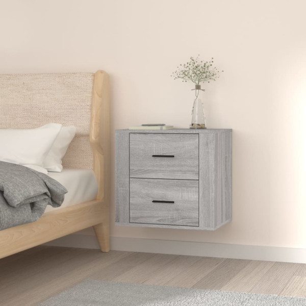 VidaXL wisząca szafka nocna SzaryMateriał