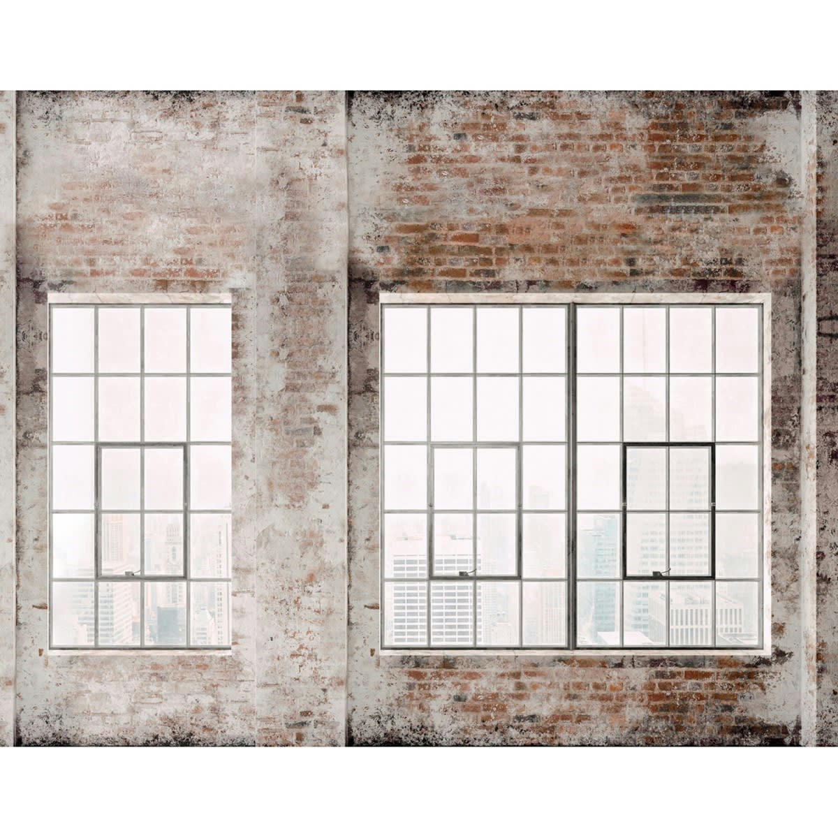 LOFT INDUS - Papier peint panoramique en papier multicolore 334x300