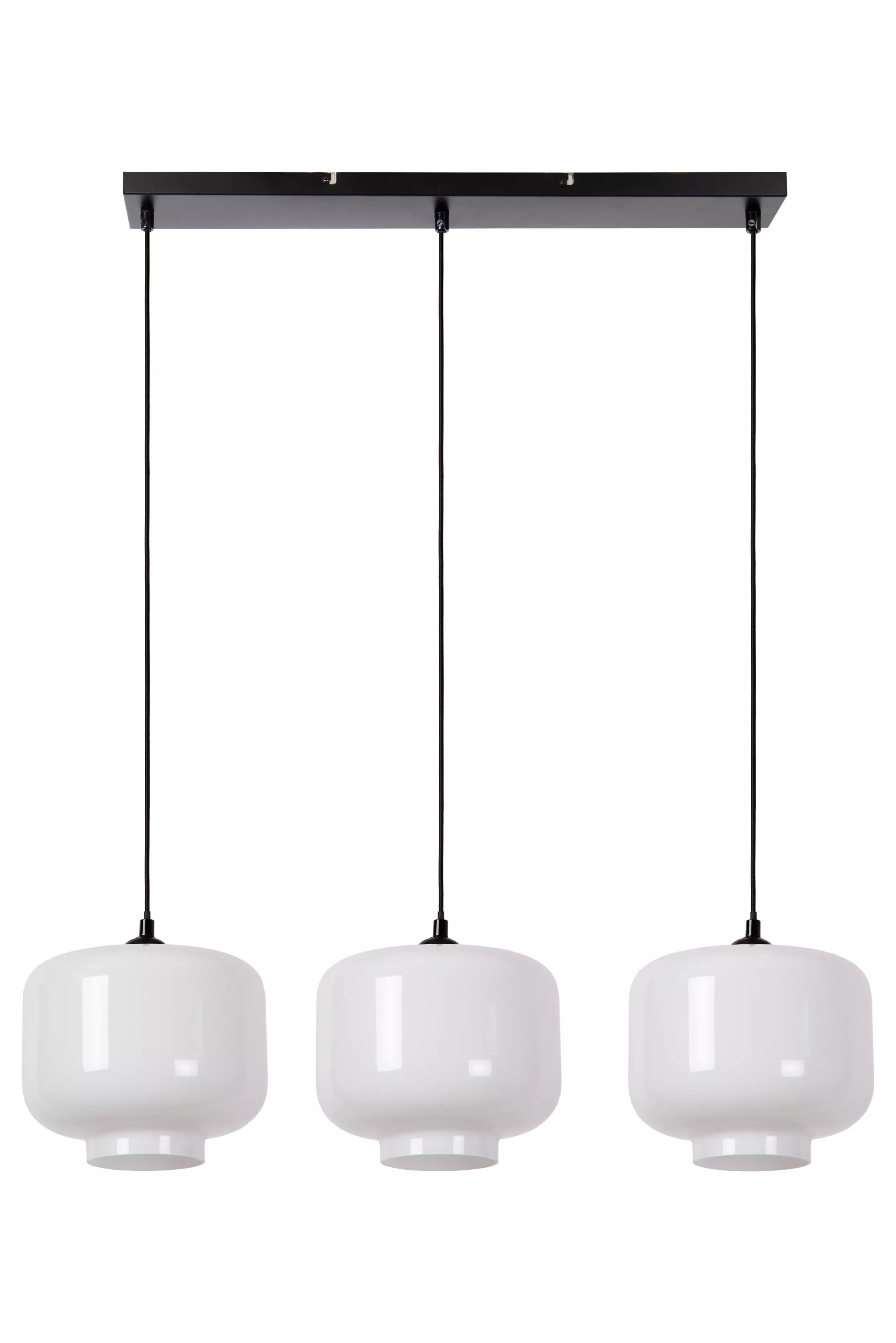 Lampa wisząca biało-czarna MEDINE 3xE27x40W wym: 160x110x25 cm Lucide
