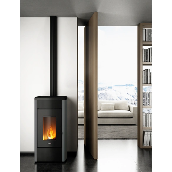 Pelletofen »Duke 14«, 14 kW, Stahl, titanium